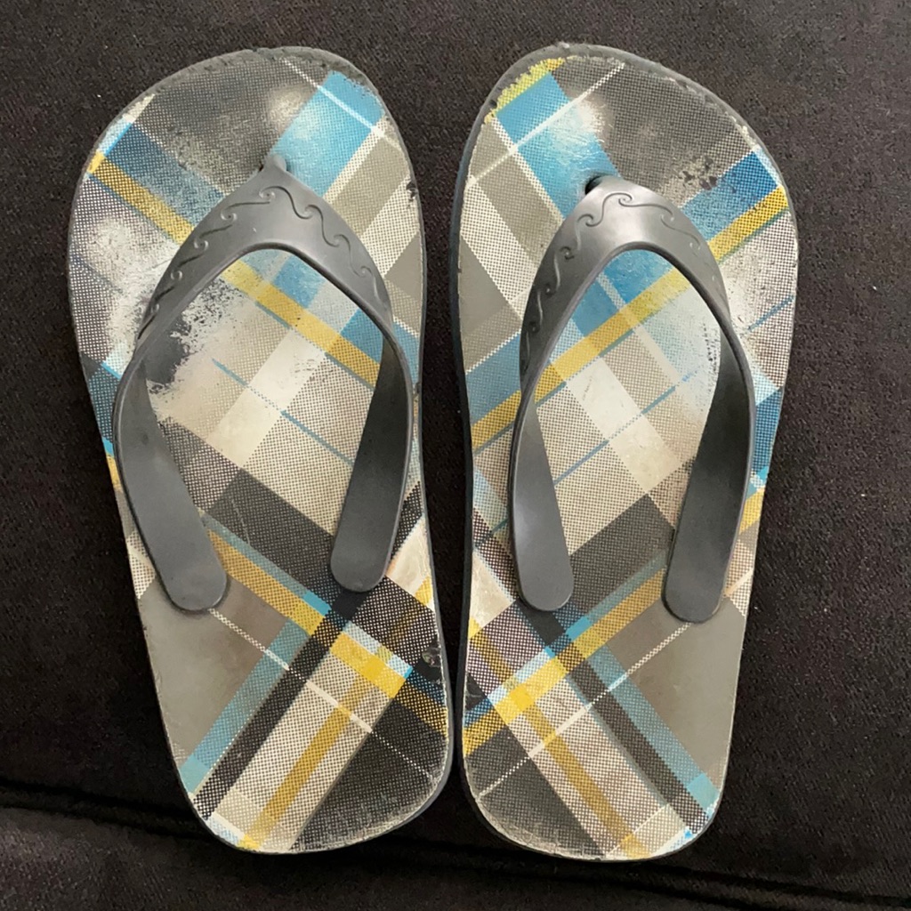 Gray Flip Flops